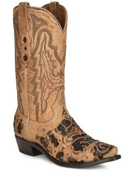 Corral Men's Exotic Alligator Western Boots - Snip Toe, Sand, hi-res