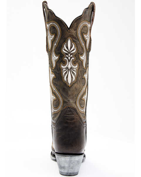 Image #5 - Dan Post Women's Gray Embroidery Western Boots - Snip Toe, , hi-res