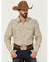 Image #1 - Moonshine Spirit Men's Dobby Stripe Long Sleeve Snap Western Shirt , Tan, hi-res