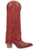Image #2 - Dingo Women's Wild Horses Tall Western Boots - Snip Toe, Red, hi-res