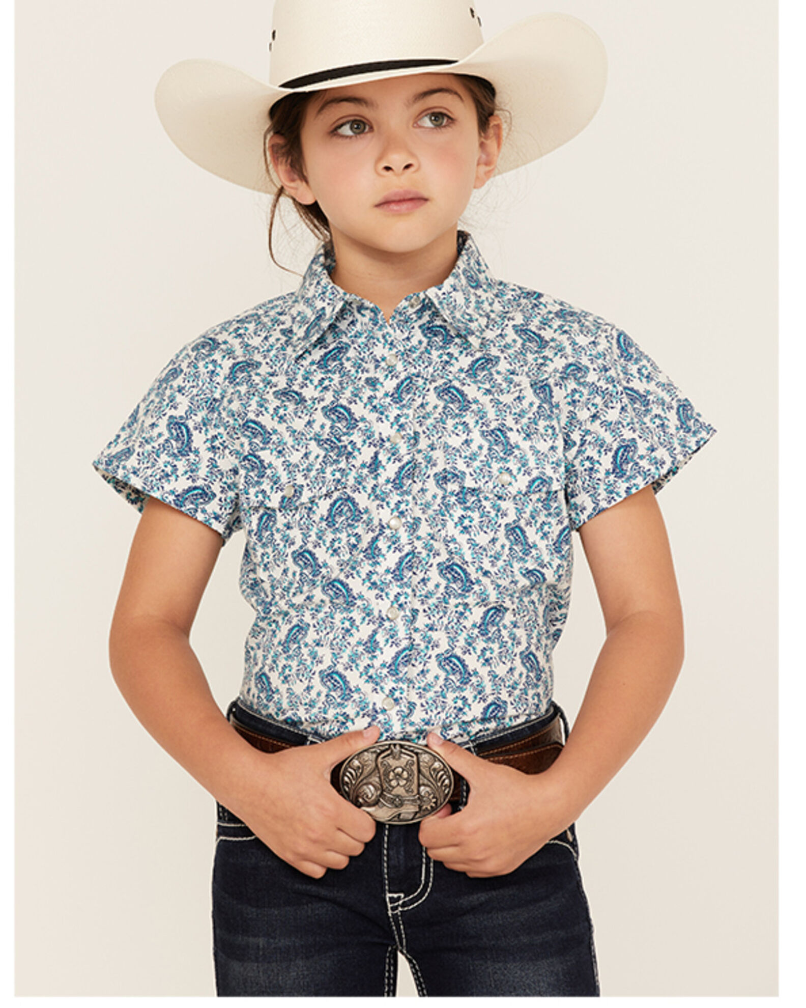 Girls short sleeve western shirt best sale