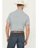 Image #4 - Panhandle Men's Geo Print Short Sleeve Snap Performance Western Shirt, Aqua, hi-res