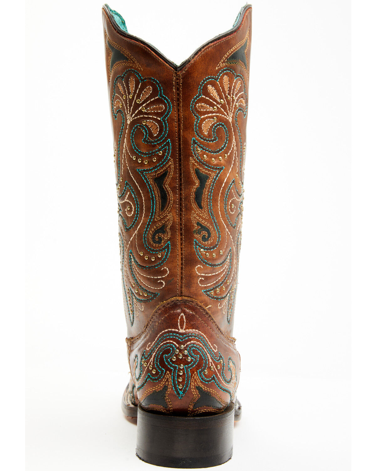 Image #5 - Corral Women's Embroidered Western Boots - Broad Square Toe, Tan, hi-res