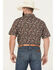 Image #4 - Cowboy Hardware Men's Paisley Print Short Sleeve Snap Stretch Western Shirt, Black, hi-res