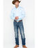 Image #6 - Cinch Men's Tencel Mini Striped Long Sleeve Button-Down Western Shirt, Light Blue, hi-res