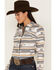 Image #2 - RANK 45® Women's Geo Stripe Print Long Sleeve Stretch Western Riding Shirt, Ivory, hi-res