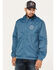 Image #1 - Brixton Men's Claxton Crest Logo Graphic Hooded Zip Jacket, Bright Blue, hi-res
