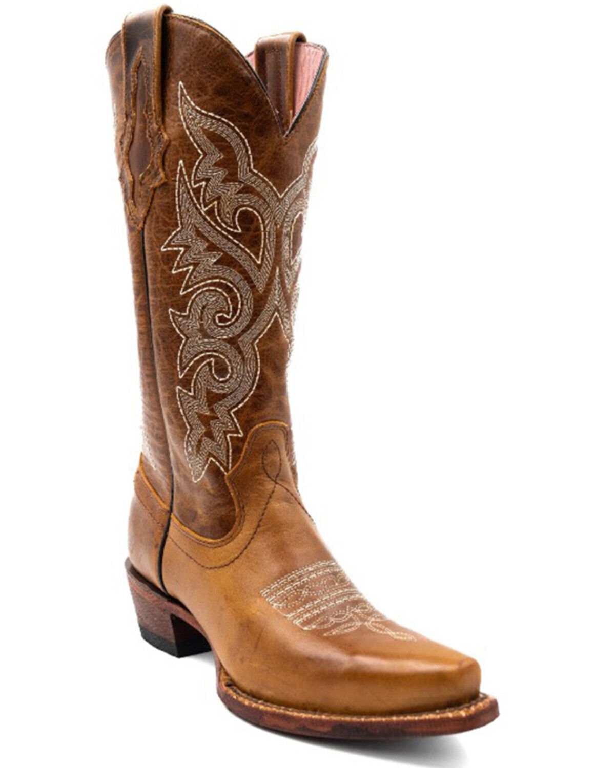 Image #1 - Ferrini Women's Mae Tall Western Boots - Snip Toe, Brown, hi-res