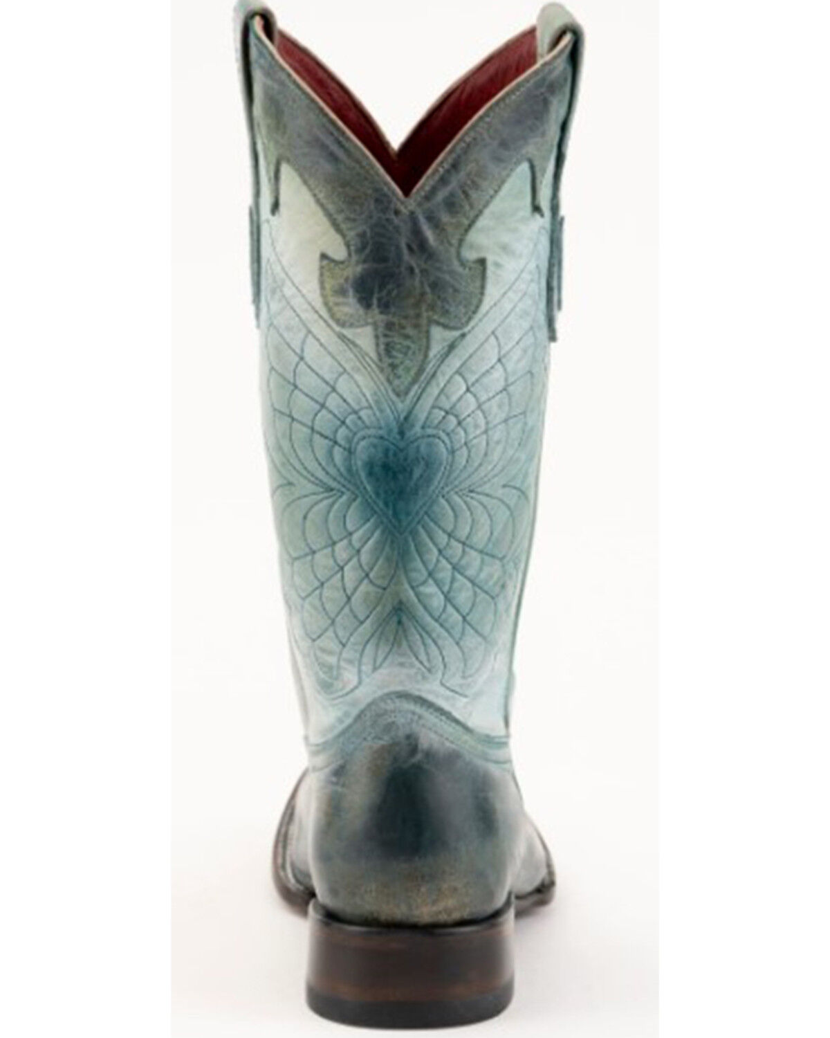 Image #4 - Ferrini Women's Glacier Butterfly Heart Shaft Western Boots - Square Toe, , hi-res