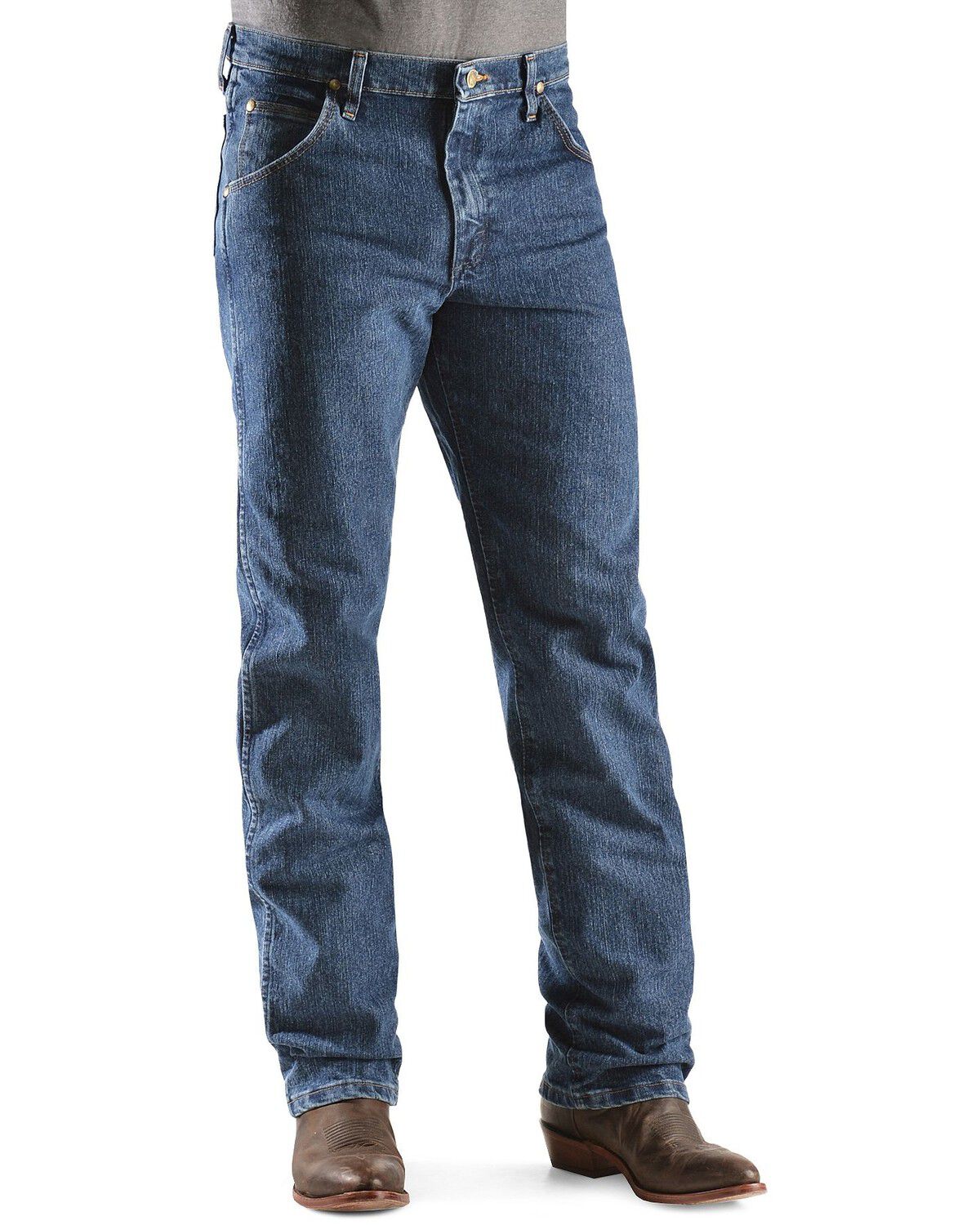 Image #2 - Wrangler Men's Premium Performance Advanced Comfort Mid Stone Jeans - Big & Tall, Med Stone, hi-res
