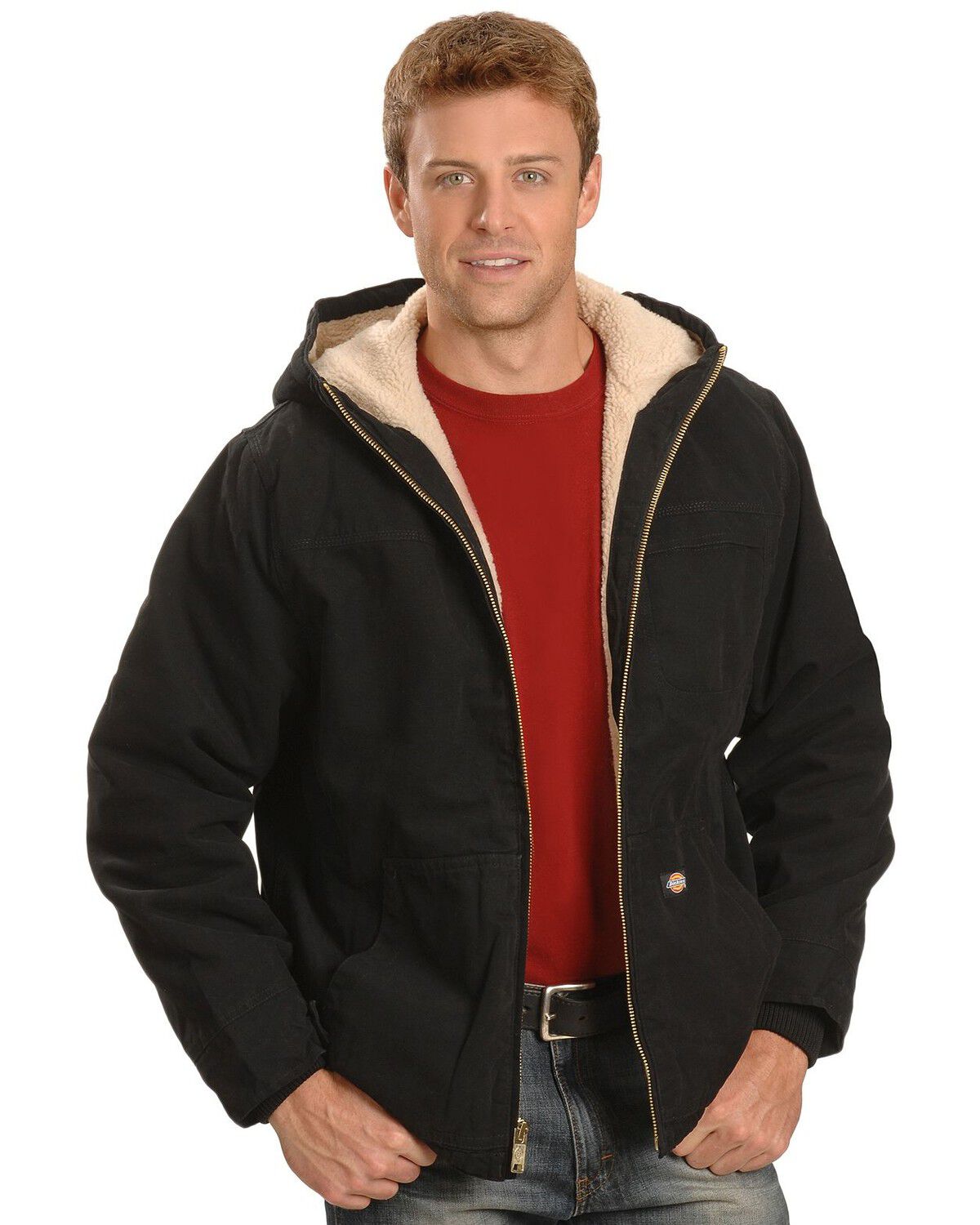 duck sherpa lined hooded jacket