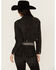 Image #4 - Vibrant Denim Women's Rhinestone Cropped Denim Jacket, Black, hi-res