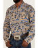 Image #3 - Ariat Men's Hart Retro Tropical Print Long Sleeve Snap Western Shirt, Tan, hi-res