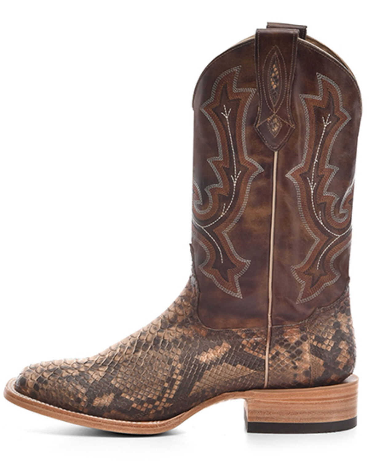 Image #3 - Corral Men's Exotic Python Western Boots - Broad Square Toe, Taupe, hi-res