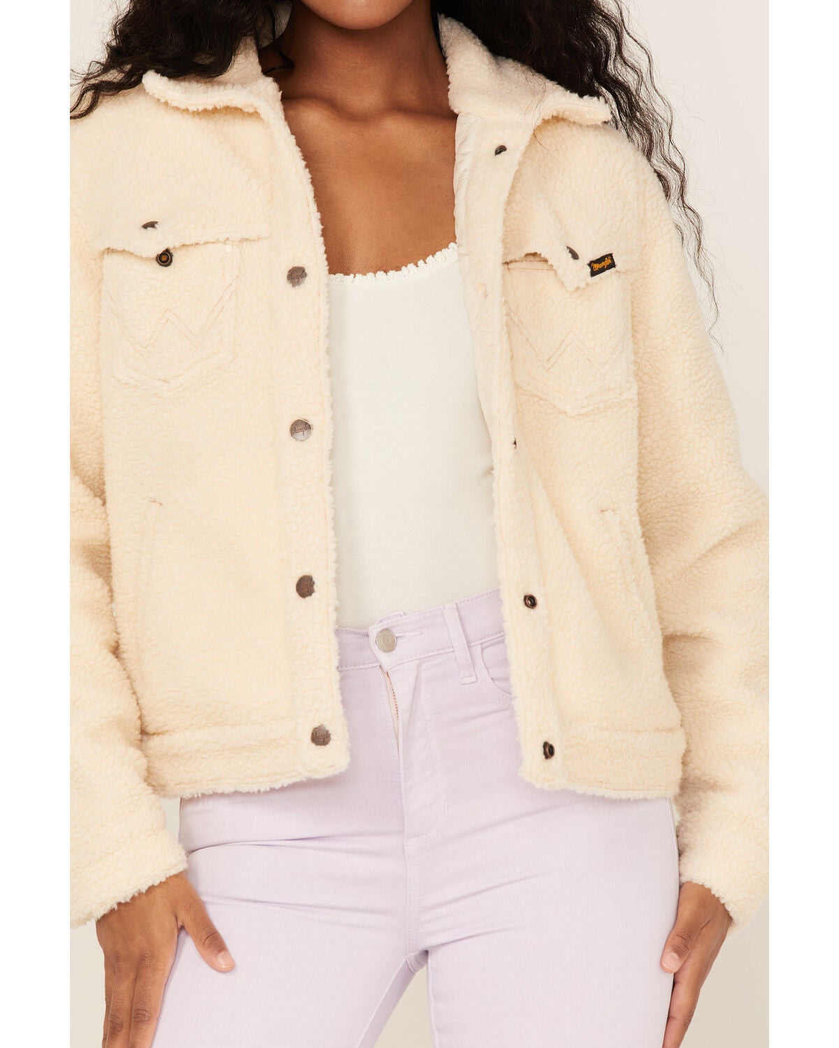 Image #3 - Wrangler Women's Sherpa Snap Jacket, , hi-res