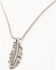 Image #3 - Cody James Men's Feather Necklace, Silver, hi-res
