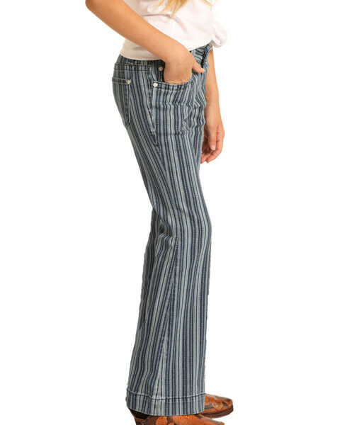 Image #3 - Rock & Roll Denim Girls' Striped Trousers, Multi, hi-res