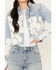 Image #3 - Shyanne Women's Light Wash Relaxed Cropped Denim Jacket, Light Wash, hi-res