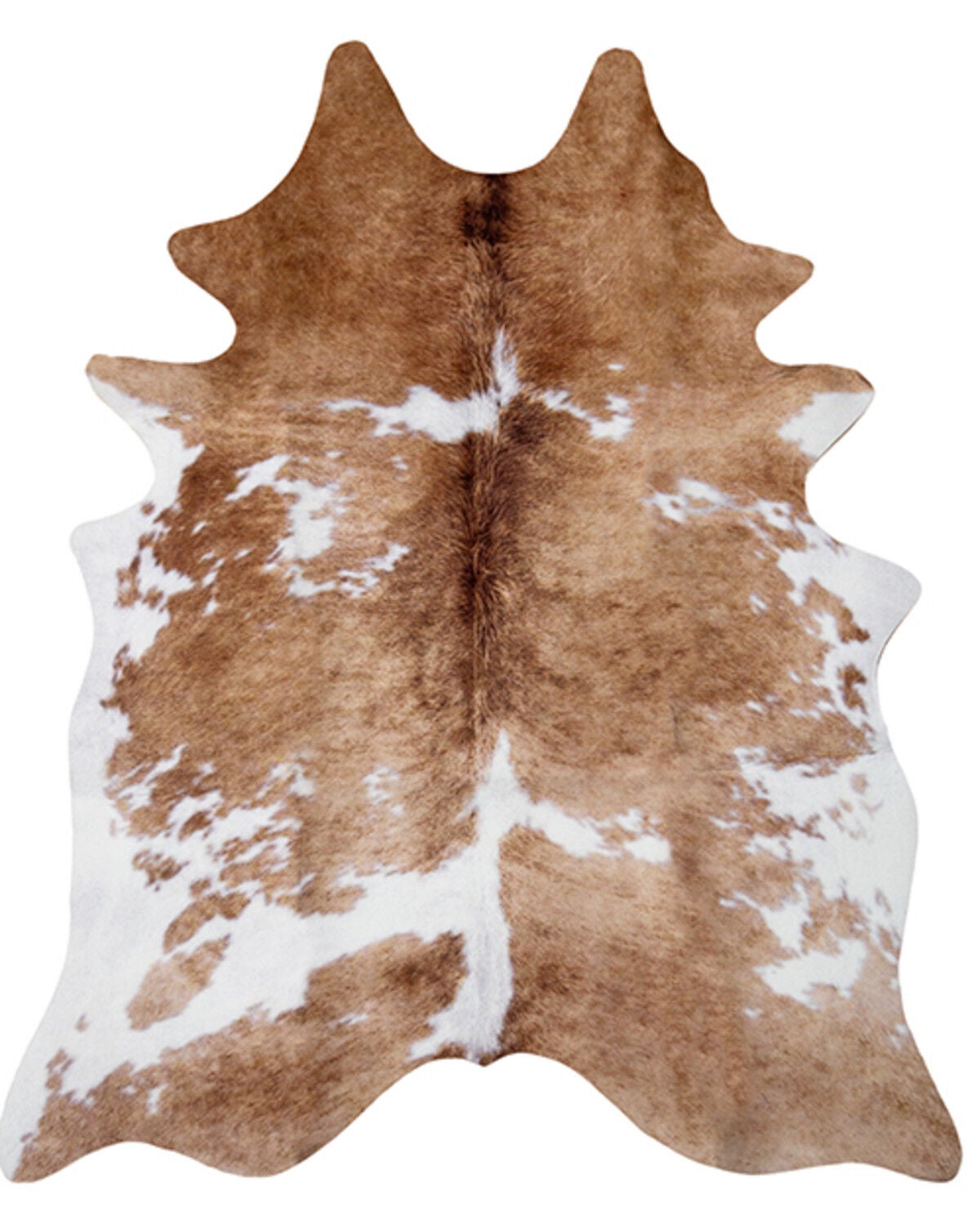 Carstens Home Large Light Brindle Faux Cowhide Print Rug, Brown, hi-res