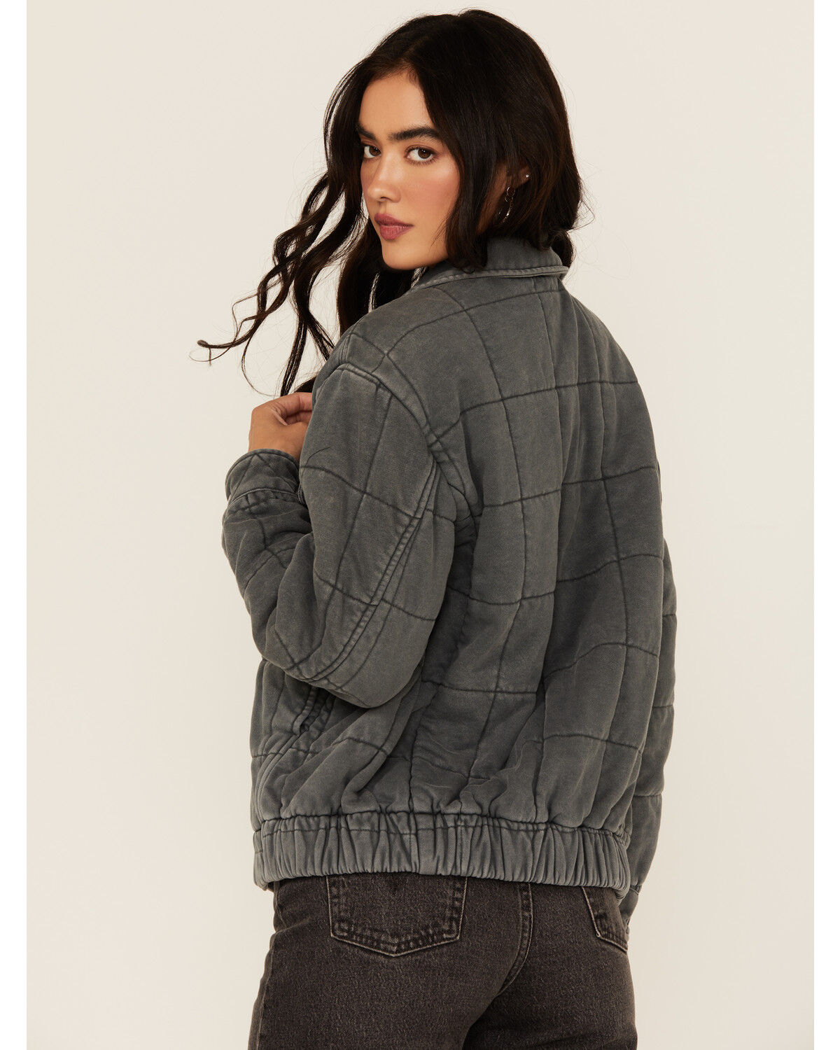 Image #4 - Blue B Women's Quilted Jacket, Charcoal, hi-res