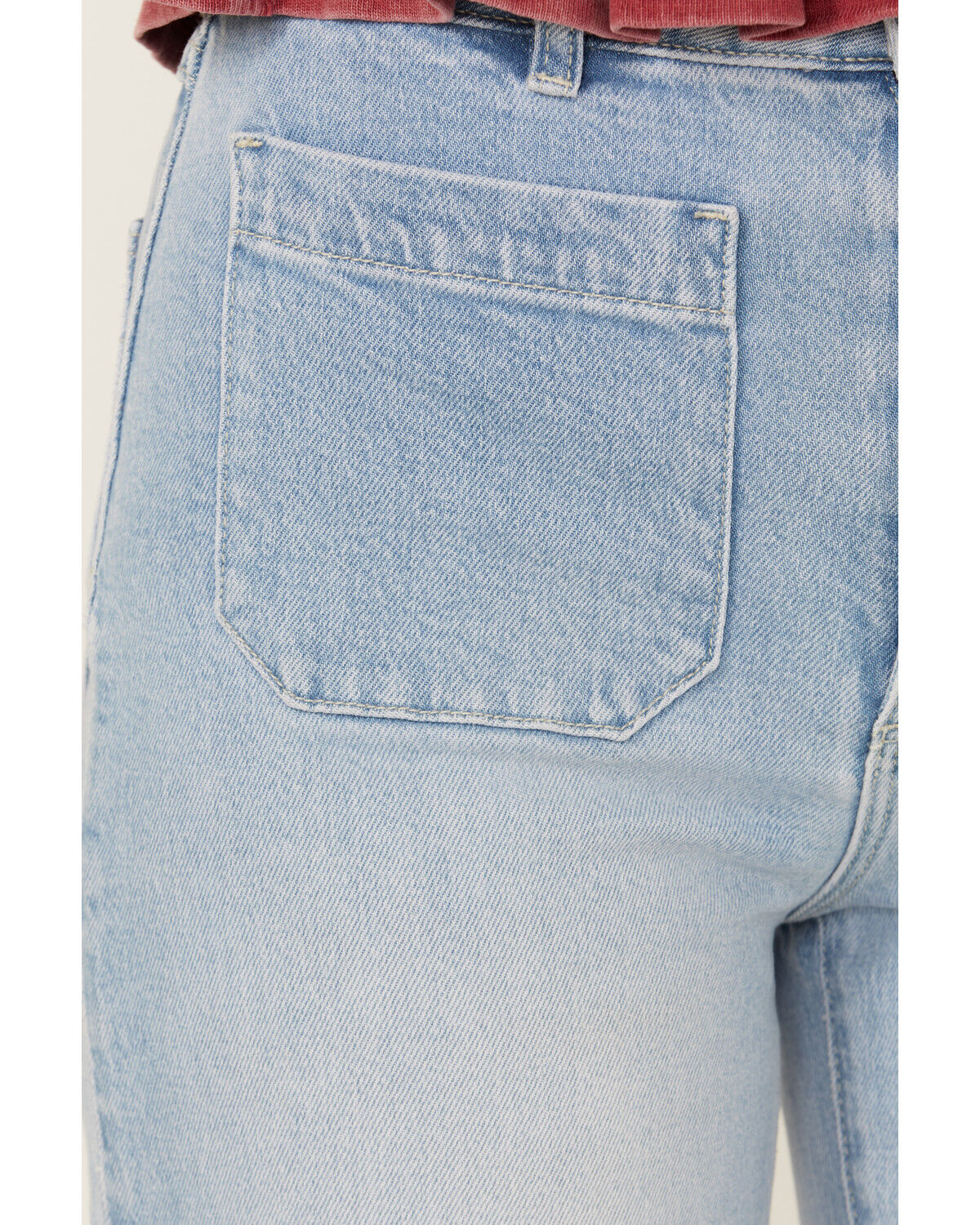 Image #2 - Rolla's Women's Boot Barn Exclusive Bluebird Light Wash High Rise Sailor Wide Leg Stretch Denim Jeans, Light Wash, hi-res