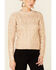 Image #3 - Rock & Roll Denim Women's Metallic Cable Knit Sweater, Gold, hi-res