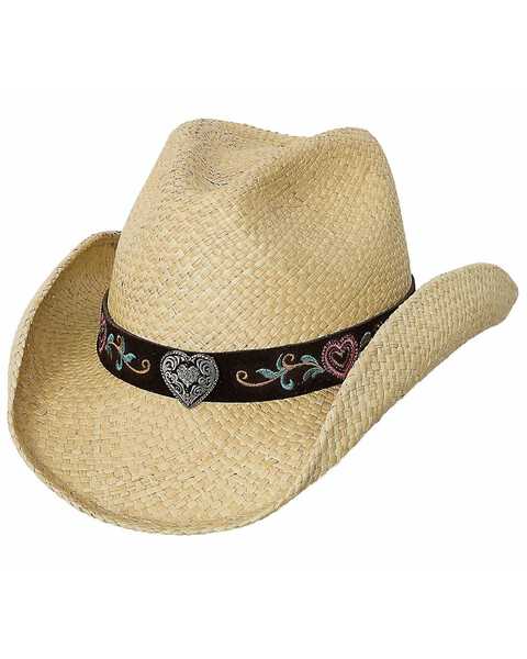 Image #1 - Bullhide Kids' Crazy For You Straw Cowboy Hat, Natural, hi-res
