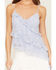 Image #3 - Originality Women's Asymmetrical Frill Cami Top, Blue, hi-res