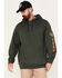 Image #1 - Hawx Men's Season Logo Hooded Work Sweatshirt, Green, hi-res
