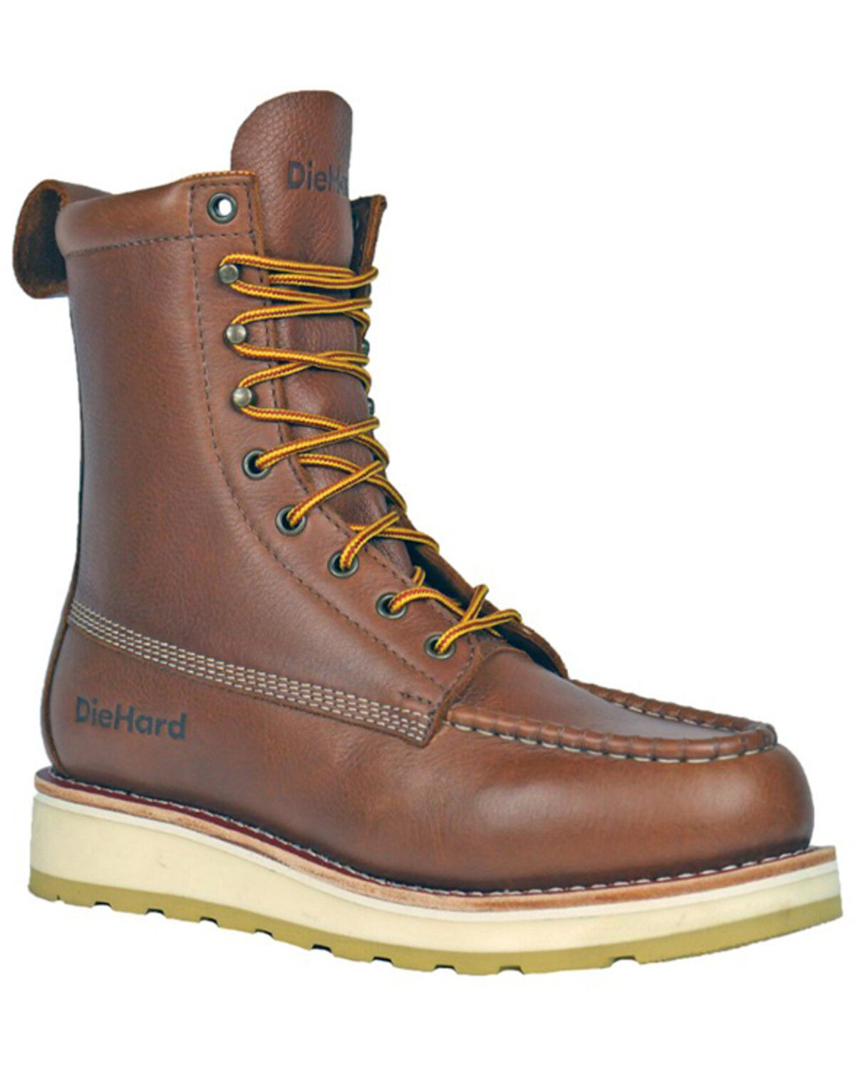 Image #1 - Die Hard Men's Malibu 8" Lace-Up Work Boots - Moc Toe, Rust Copper, hi-res