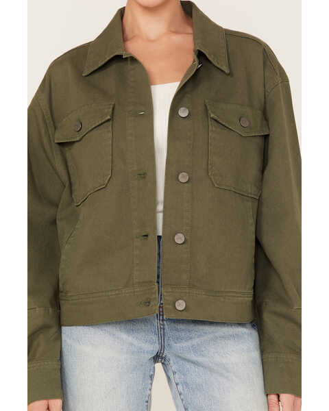 Image #3 - Unpublished Denim Women's Anita Oversized Jacket, Green, hi-res