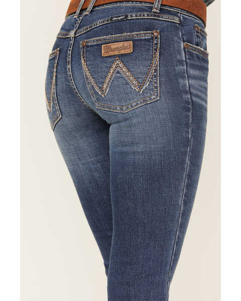 Image #2 - Wrangler Retro Women's Mae Flare Mid Rise Faith Denim Jeans, Blue, hi-res