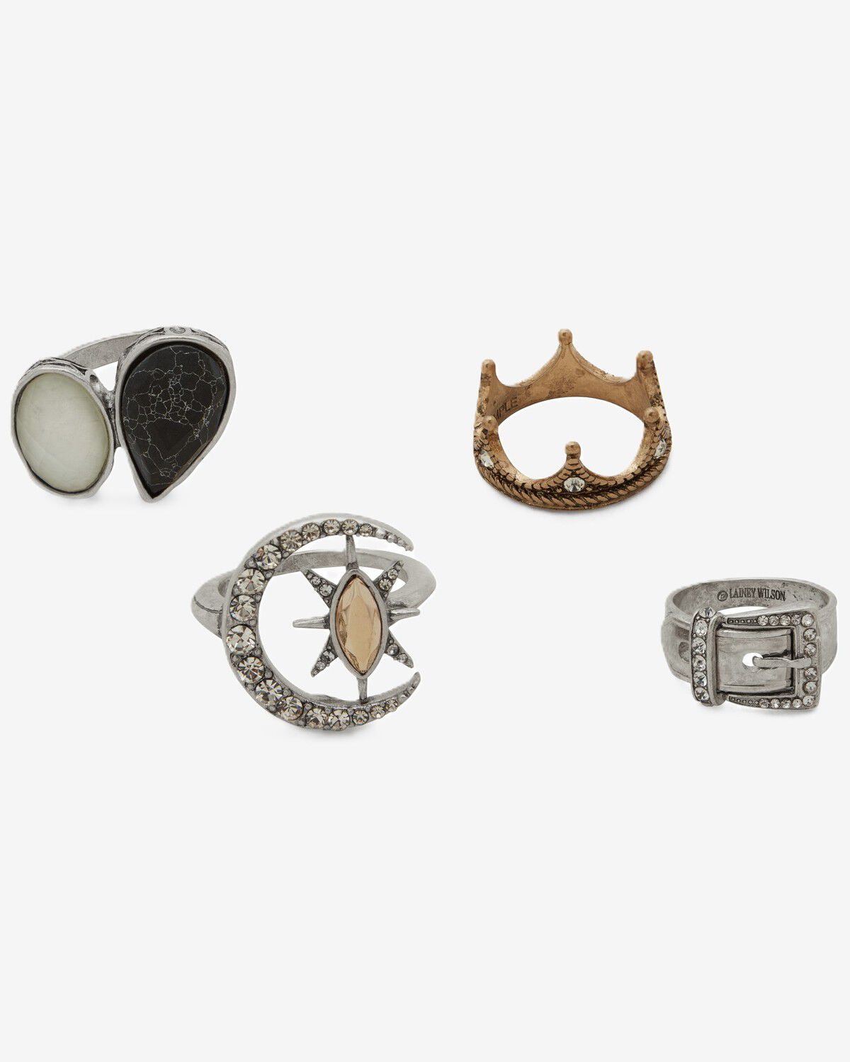 Lainey Wilson Women's Ring Set - 4 Piece, Multi, hi-res