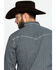 Wrangler 20X Men's Advanced Comfort Competition Navy Geo Print Long Sleeve Western Shirt , Navy, hi-res