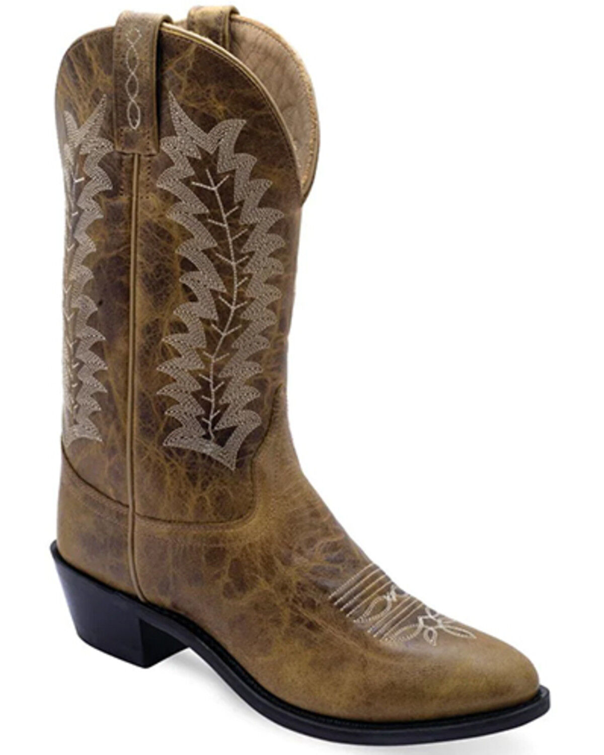 Image #1 - Old West Women's Western Boots - Round Toe, Tan, hi-res