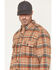 Image #2 - Thorogood Men's Plaid Print Heavyweight Long Sleeve Button-Down Flannel Shirt, Blue, hi-res