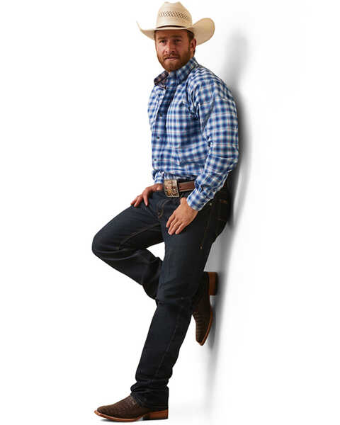 Image #3 - Ariat Men's Pro Series Lex Plaid Print Fitted Long Sleeve Button-Down Western Shirt, , hi-res