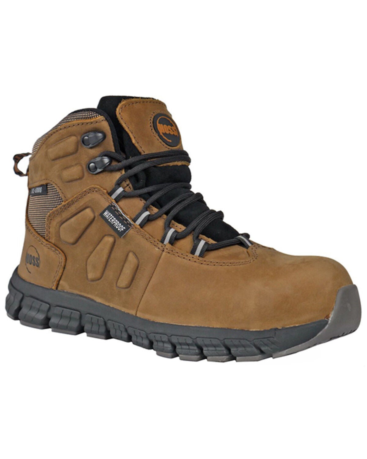 Image #1 - Hoss Men's Tikaboo Ultra Light Lace-Up Work Boots - Composite Toe, Brown, hi-res