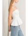 Image #5 - Flying Tomato Women's Subtle Drama Woven Top, Off White, hi-res