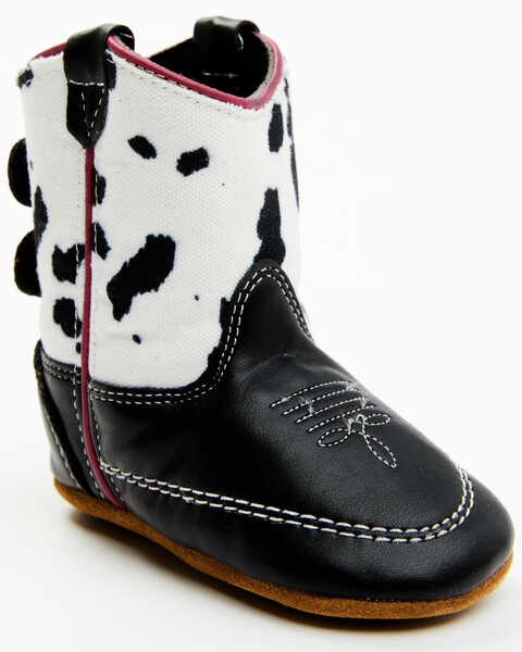 Shyanne Infant Girls' Elsi Cowprint Poppet Boots , Black/white, hi-res