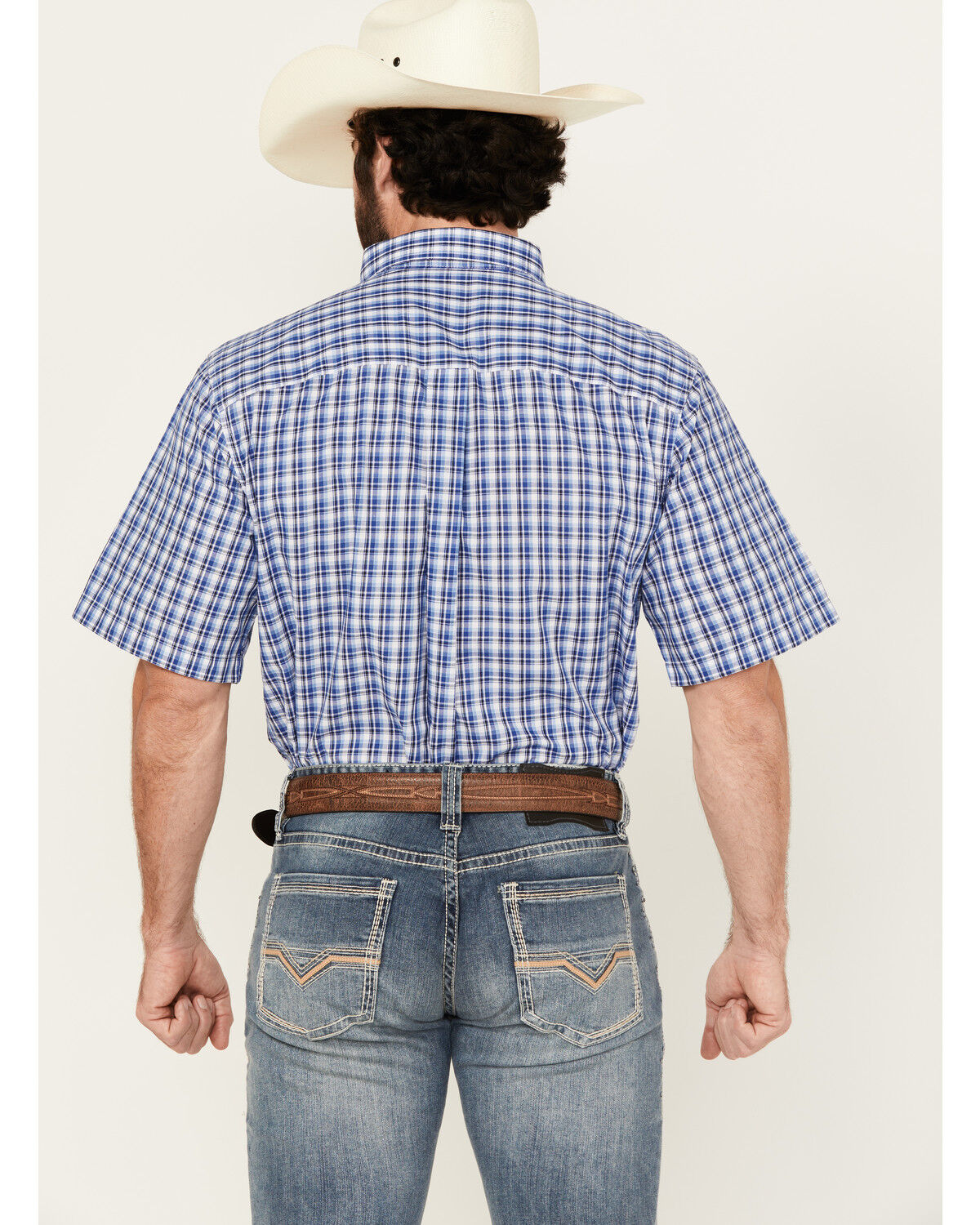 Image #4 - Wrangler Riata Men's Assorted Plaid Print Short Sleeve Button-Down Western Shirt, Multi, hi-res