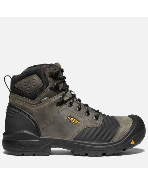 Image #1 - Keen Men's Portland 6" Waterproof Work Boots - Carbon Toe, Black, hi-res