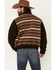Cripple Creek Men's Brown Horizontal Pattern Snap Front Bomber Jacket , Brown, hi-res