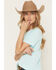 Image #2 - Ariat Women's Boot Barn Exclusive Southwestern Print Short Sleeve Graphic Tee, Teal, hi-res
