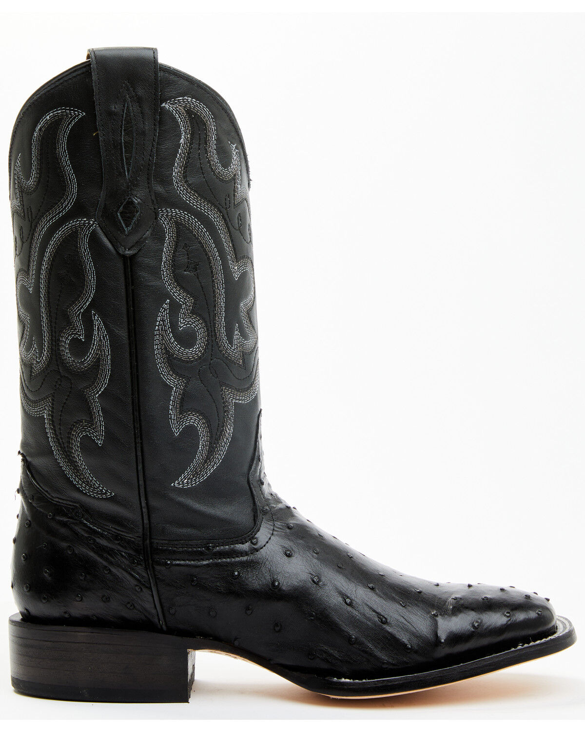 Image #2 - Cody James Men's Exotic Full Quill Ostrich Western Boots - Broad Square Toe, Black, hi-res