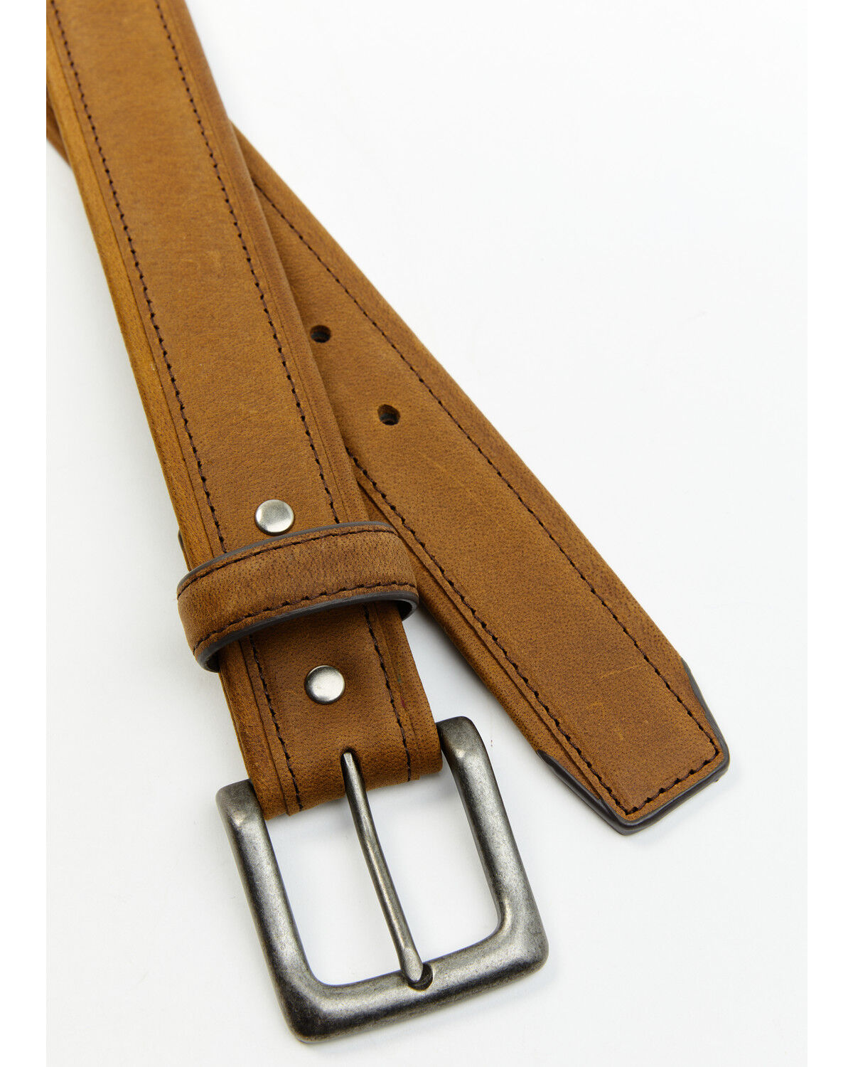 Image #2 - Hawx Men's Heavy Duty Stitch Work Belt, Brown, hi-res