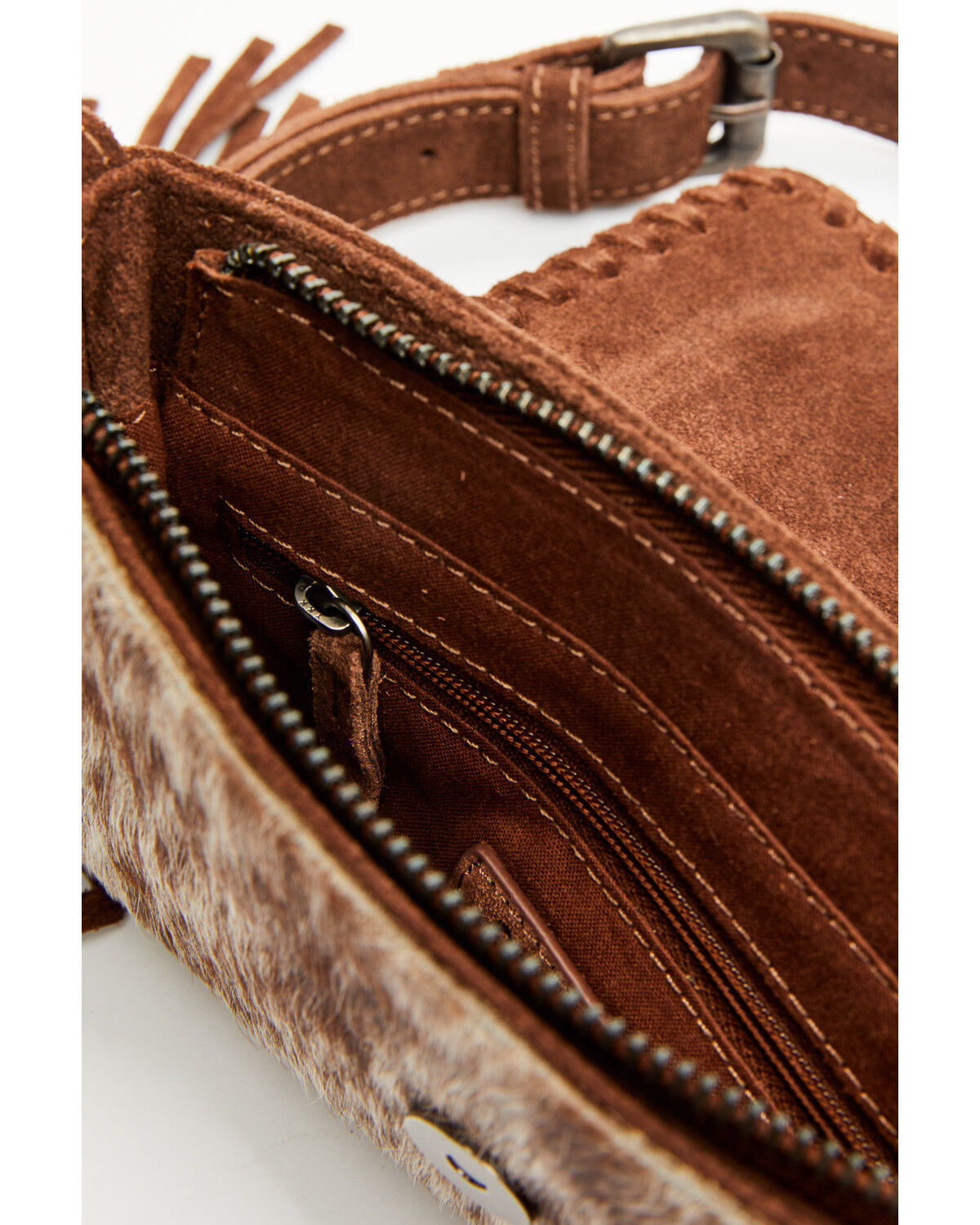 Image #4 - Shyanne Women's Cassidy Hair-On Tooled Leather Crossbody, Brown, hi-res