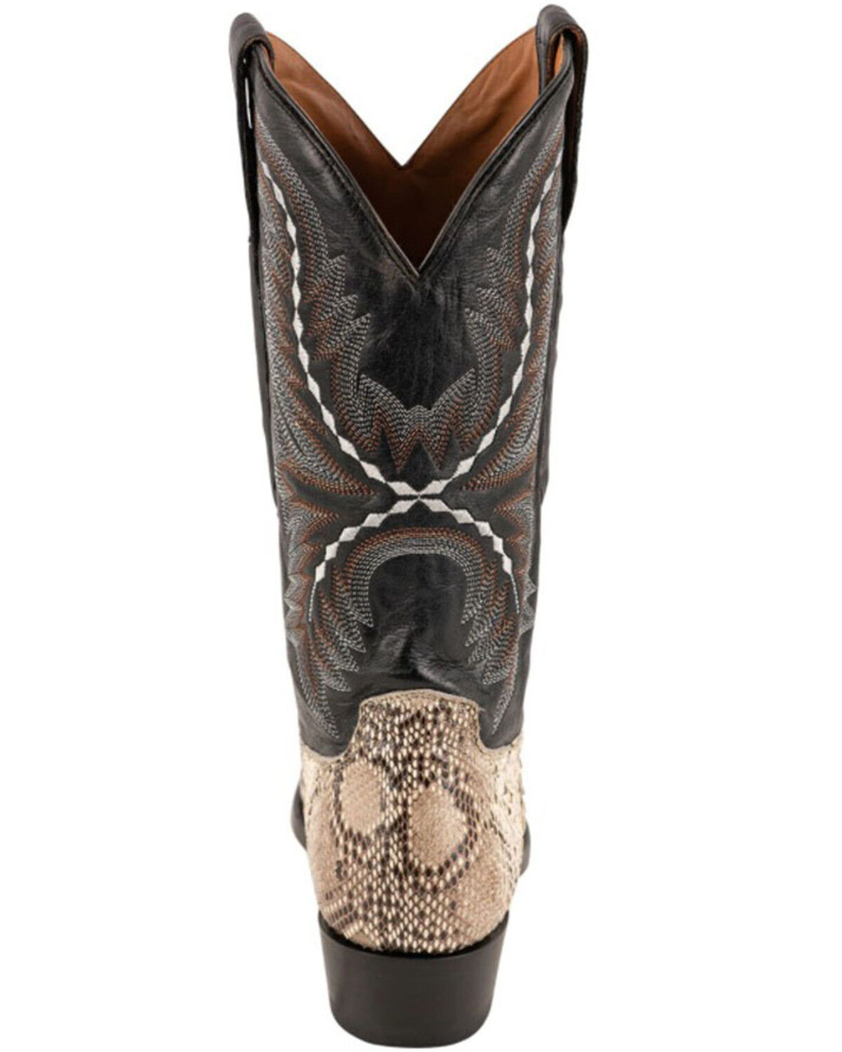 Image #5 - Lucchese Women's Stella Exotic Python Western Boots - Round Toe, Black/white, hi-res