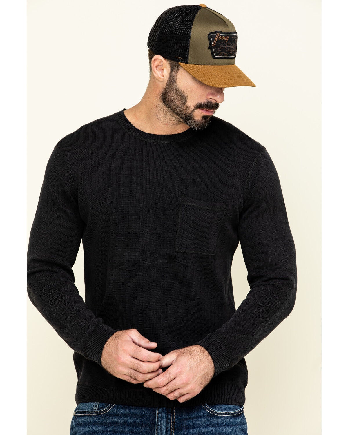 Image #1 - Cody James Men's Homestead Distressed Washed Sweatshirt , , hi-res