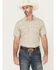 Image #1 - Gibson Trading Co Men's Square Knot Geo Striped Short Sleeve Snap Western Shirt, Cream, hi-res
